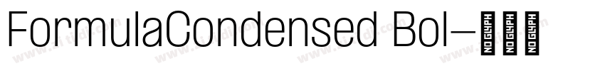 FormulaCondensed Bol字体转换
